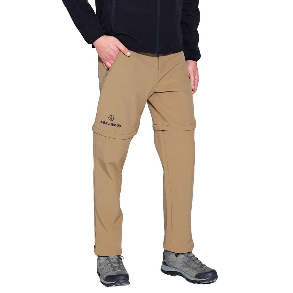 KIRKJUBØUR® Zip-Off Herren 2-in-1 Trekking Wanderhose braun