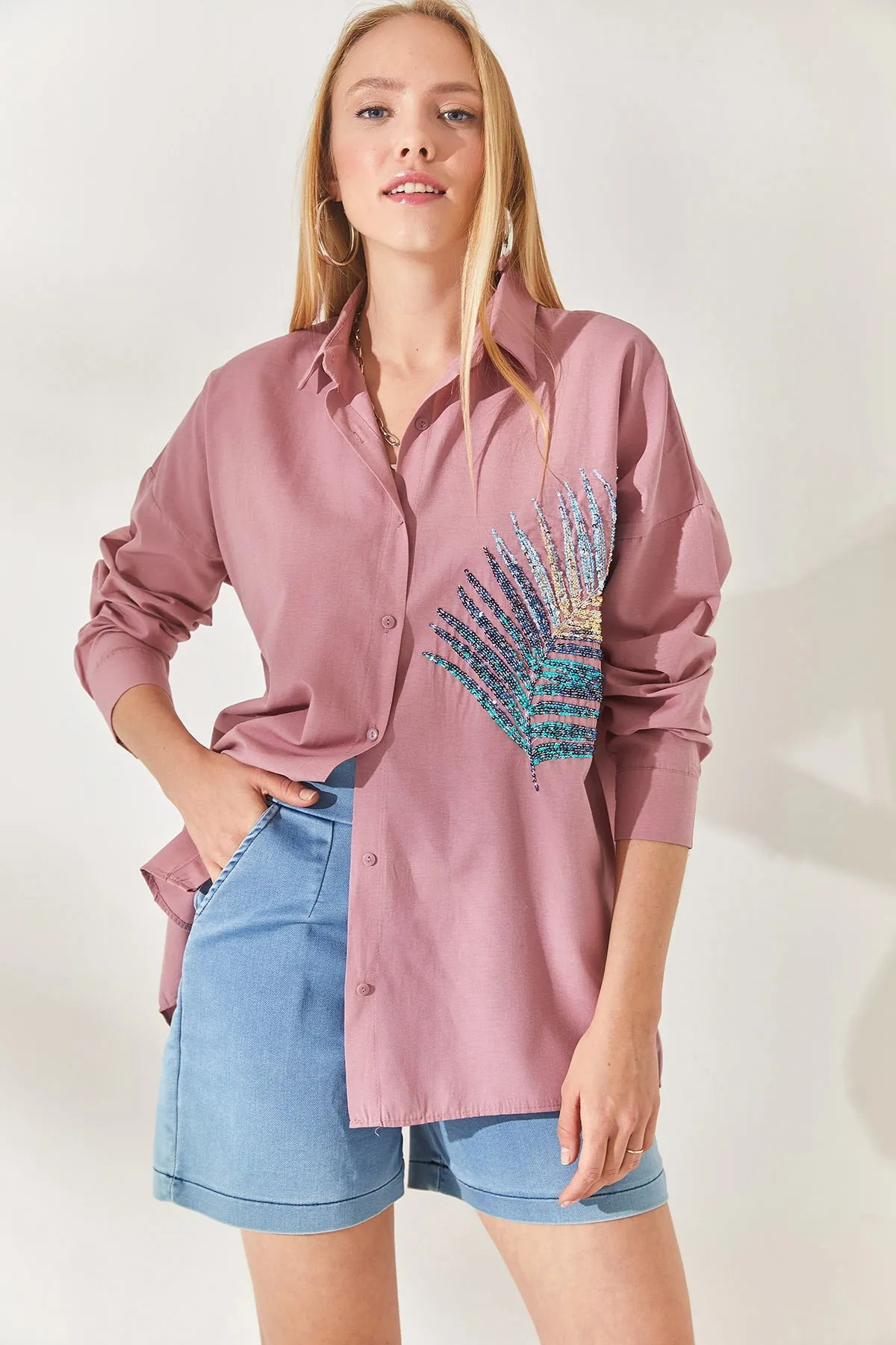 Olalook  Hemd - Rosa - Oversized