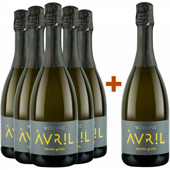 5+1 Paket Avrìl Ribolla Gialla Friuli DOC brut - Modeano