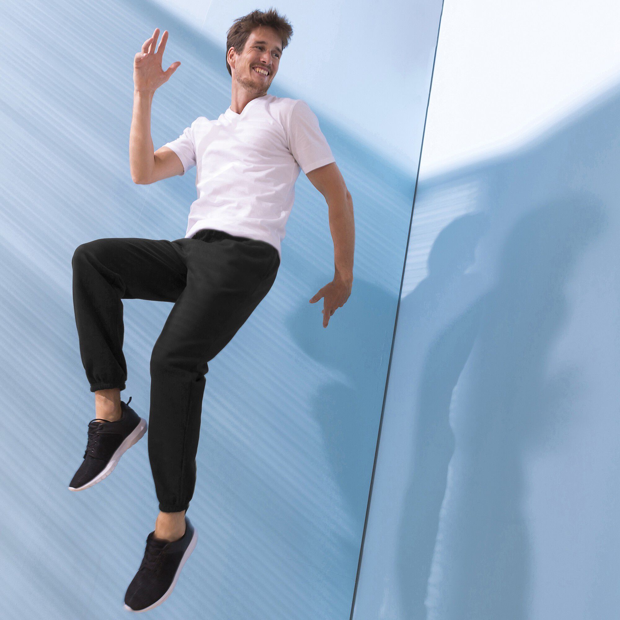 Pantalon jogging molleton bas élastiqué