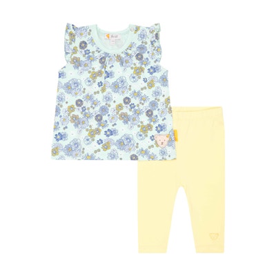 Set Leggings + T-Shirt kurzarm, hellblau für Mädchen