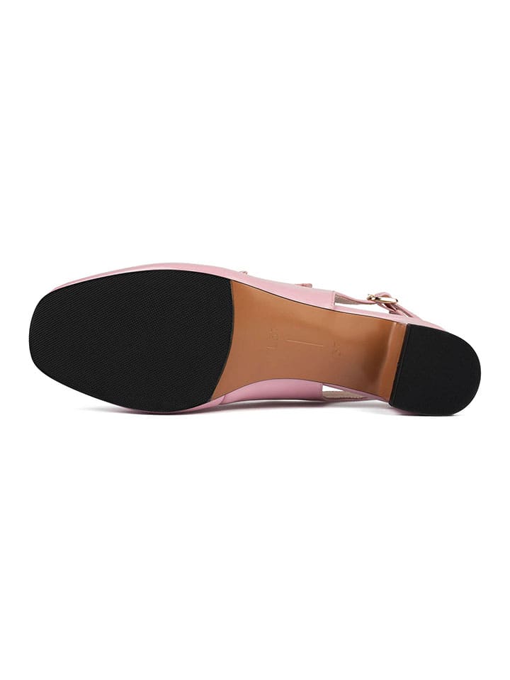 loft37 Leder-Slingpumps in Rosa günstig kaufen