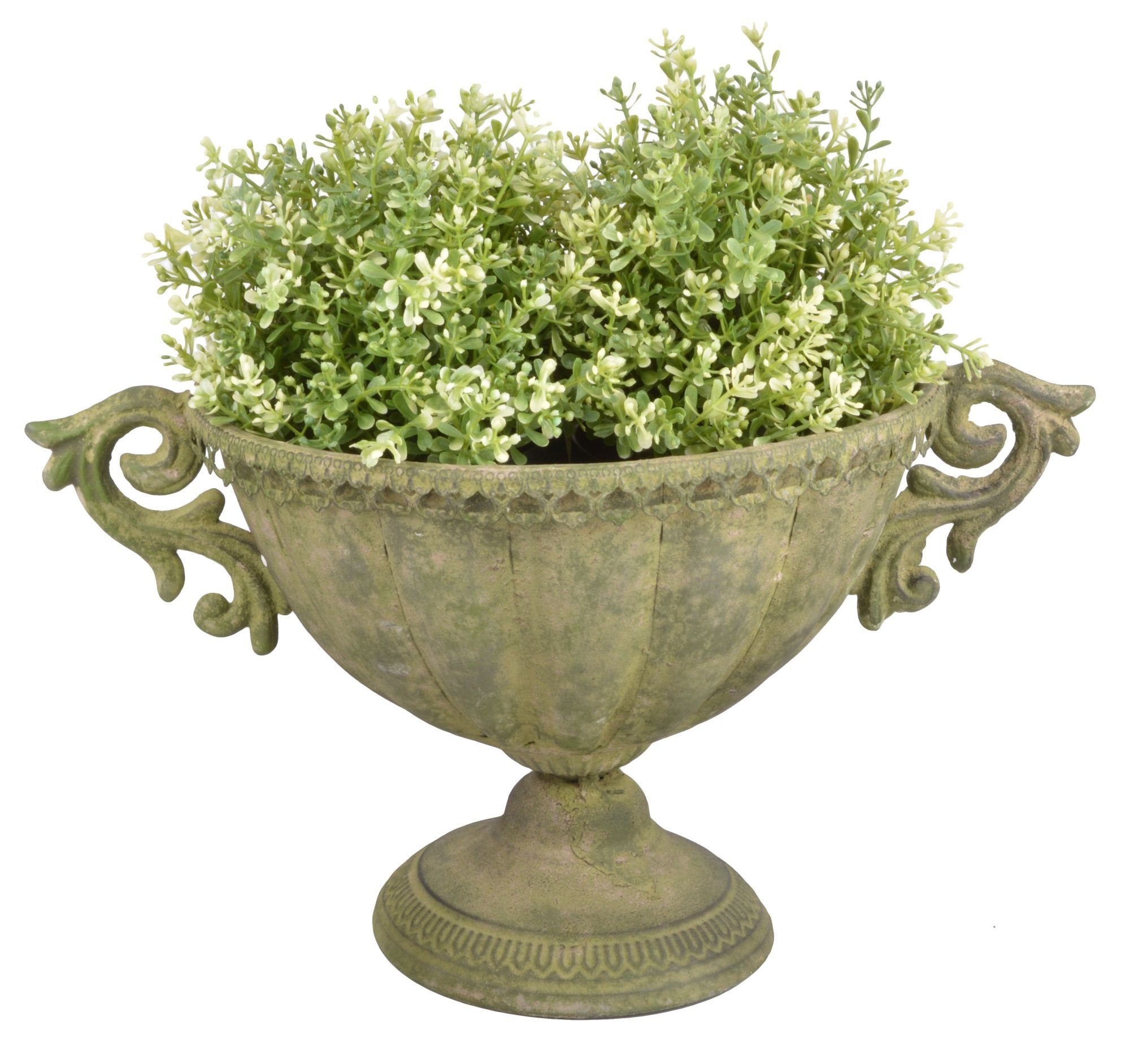 Esschert Design BV Bodenvase (1 St), Metal Grün Vase oval Größe S