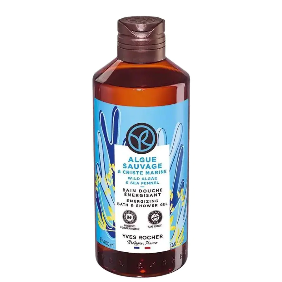 Yves Rocher gel za tuširanje i kupanje s divljim algama i morskim komoračem, 400 ml