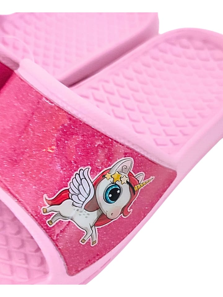 United Essentials Badelatschen Einhorn in Rosa günstig kaufen
