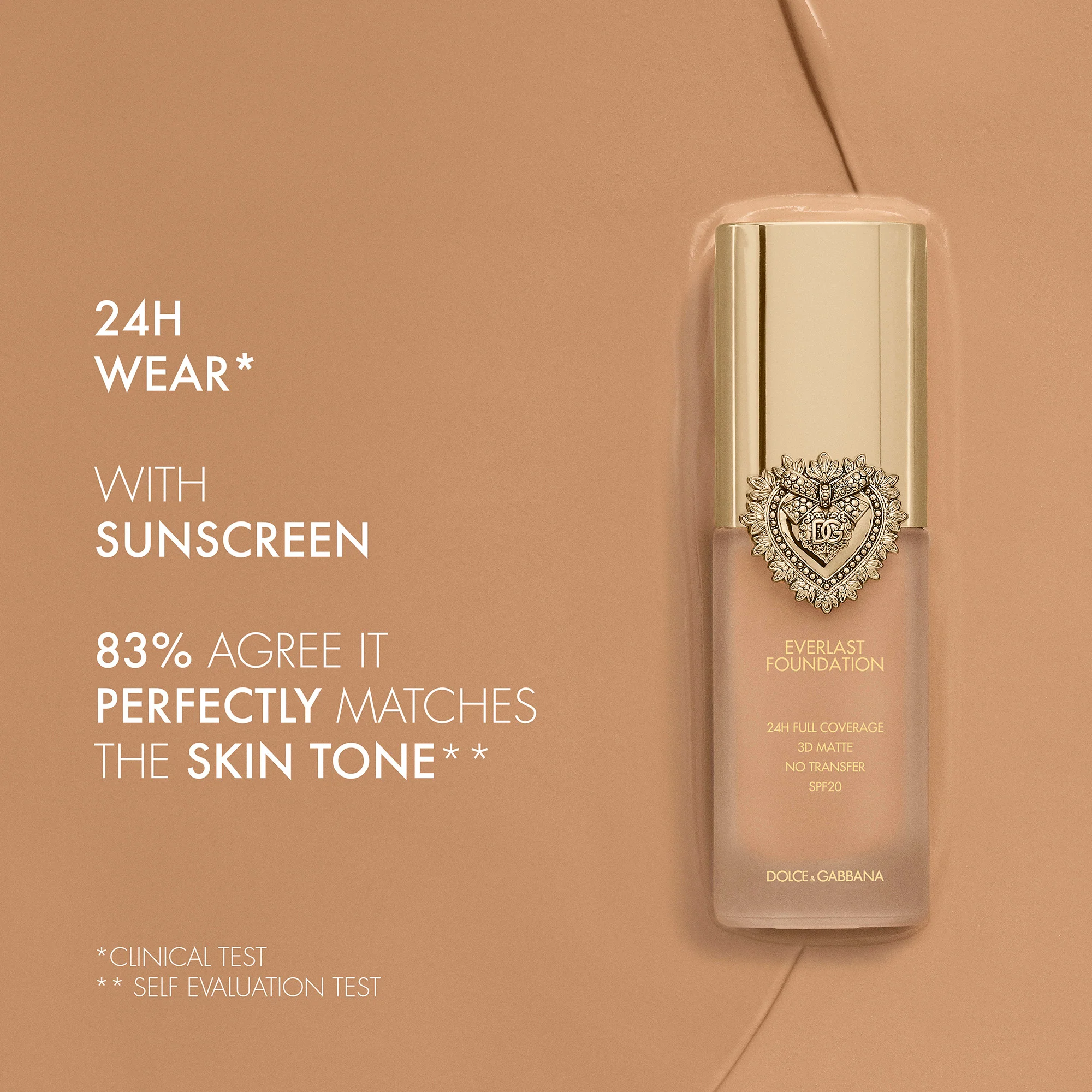 „Everlast Foundation High Coverage 24 Hours 3D Matte Effect No Transfer SPF20 PA+++“ – skystas makiažo pagrindas