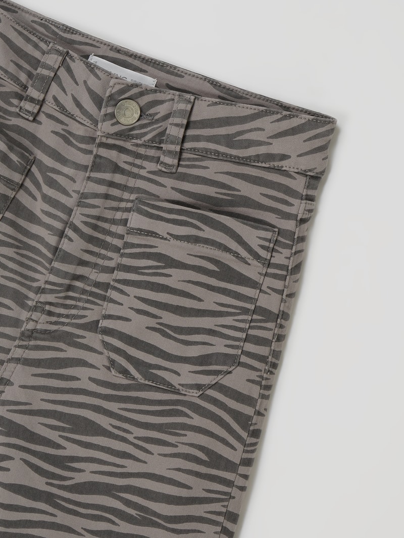 Hose mit Stretch-Anteil Modell 'Tiger' in mittelgrau meliert