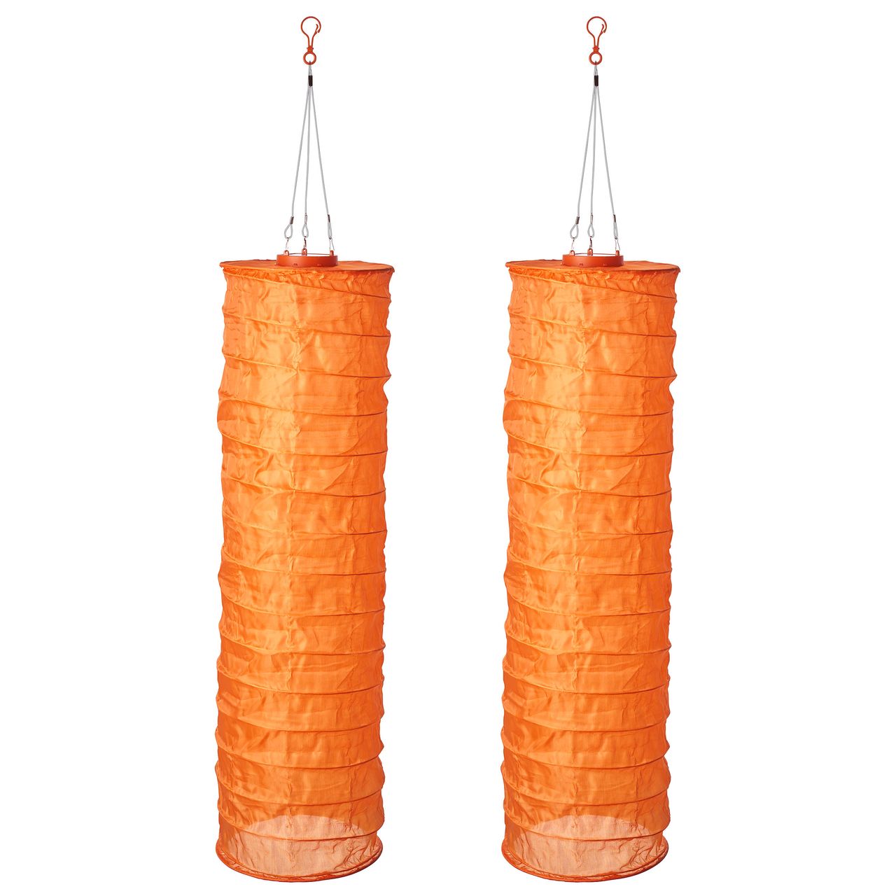 Weles AMARE Solar Lampion XXL 2er Set Schlauch orange mit 15 LED Mikro-LEDs