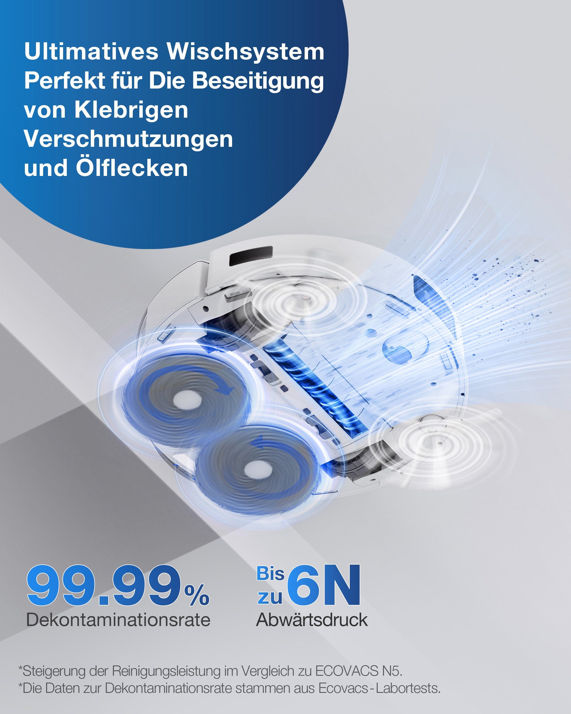 ECOVACS Nass-Trocken-Saugroboter DEEBOT X1e OMNI, 45 W, Saug- und Wischroboter mit autom. Absaugstation