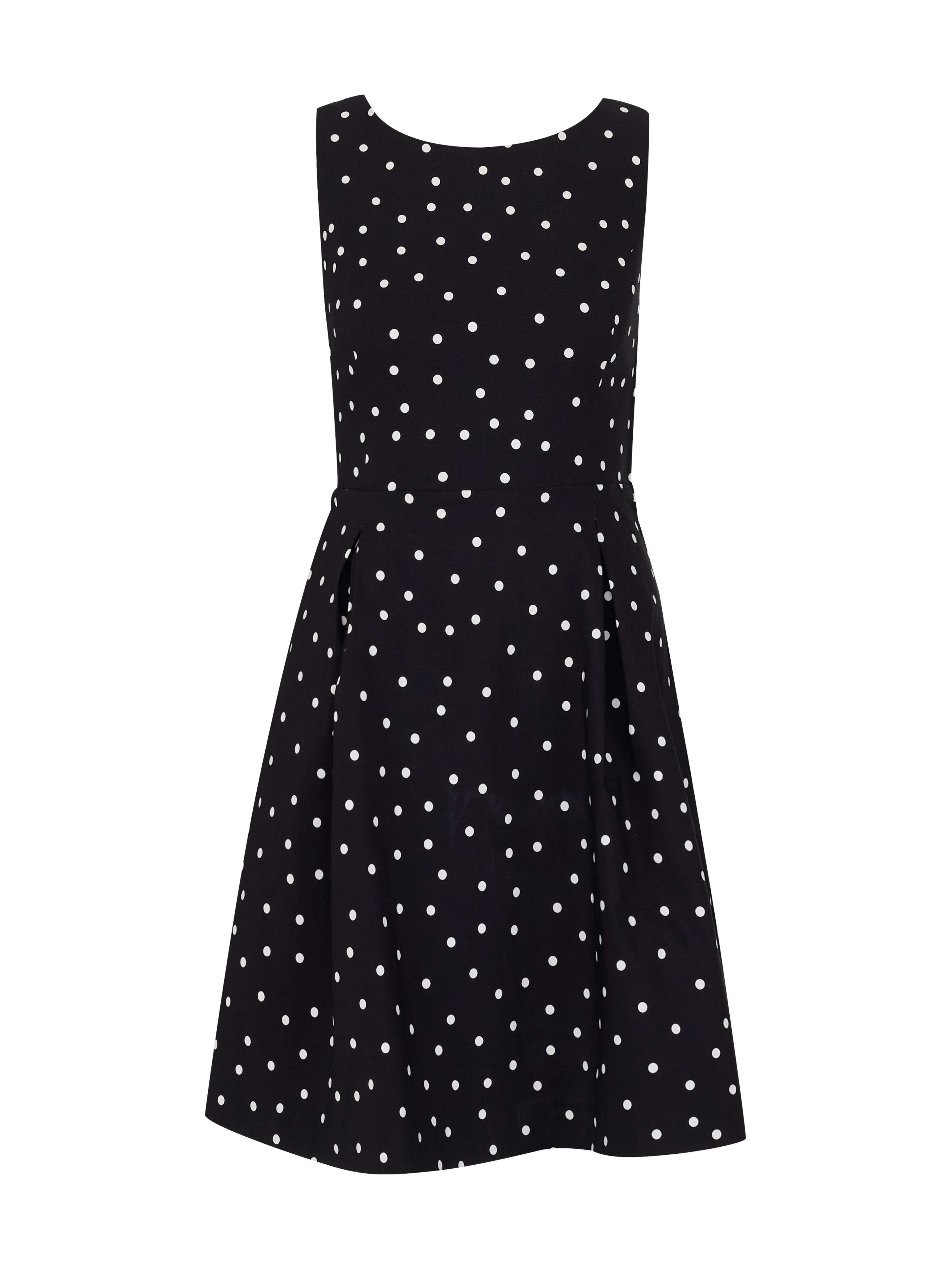 Schwarzes gepunktetes Damenkleid ORSAY