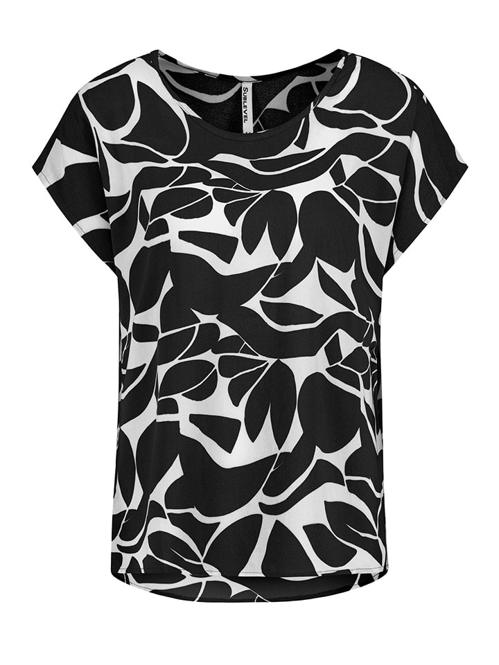 Sublevel Bluse in Schwarz/ Weiß günstig kaufen