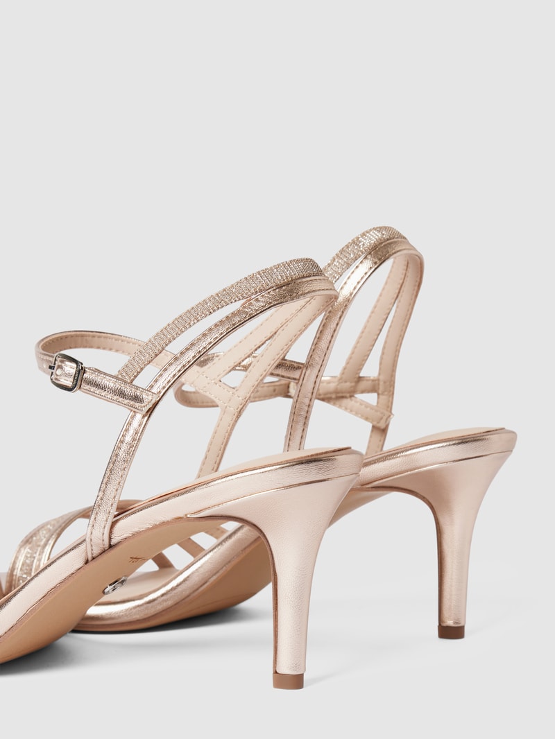 Sandaletten im Metallic-Look in rose gold