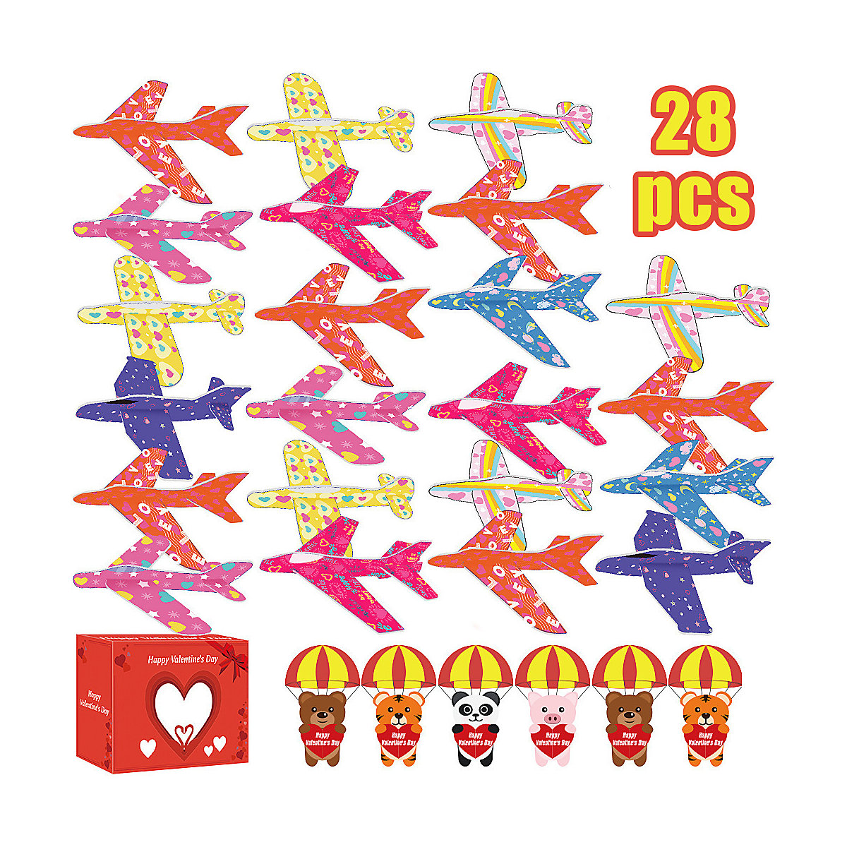 Flugzeug Spielzeug mit Geburtstagskarte Valentinstag Geschenk für Kinder