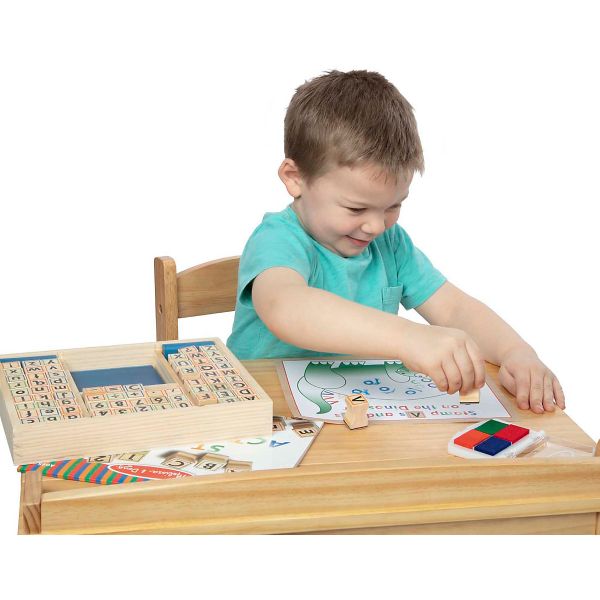 Holzstempelset ABC & 123