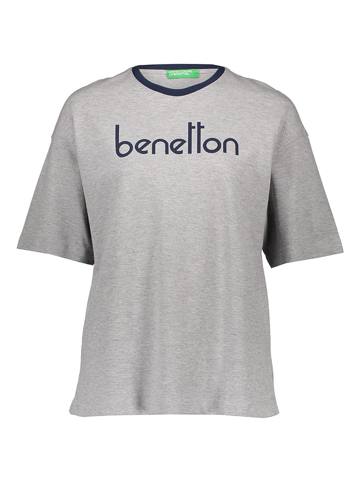 Benetton Shirt in Hellgrau günstig kaufen