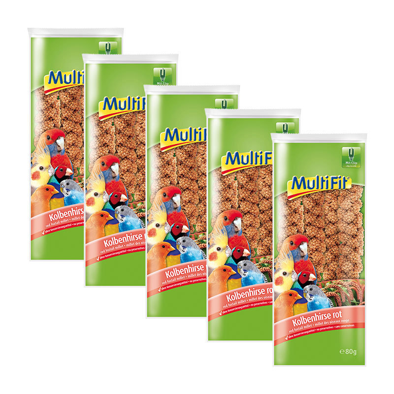 MultiFit Snacks MultiFit Kolbenhirse rot 5x80g