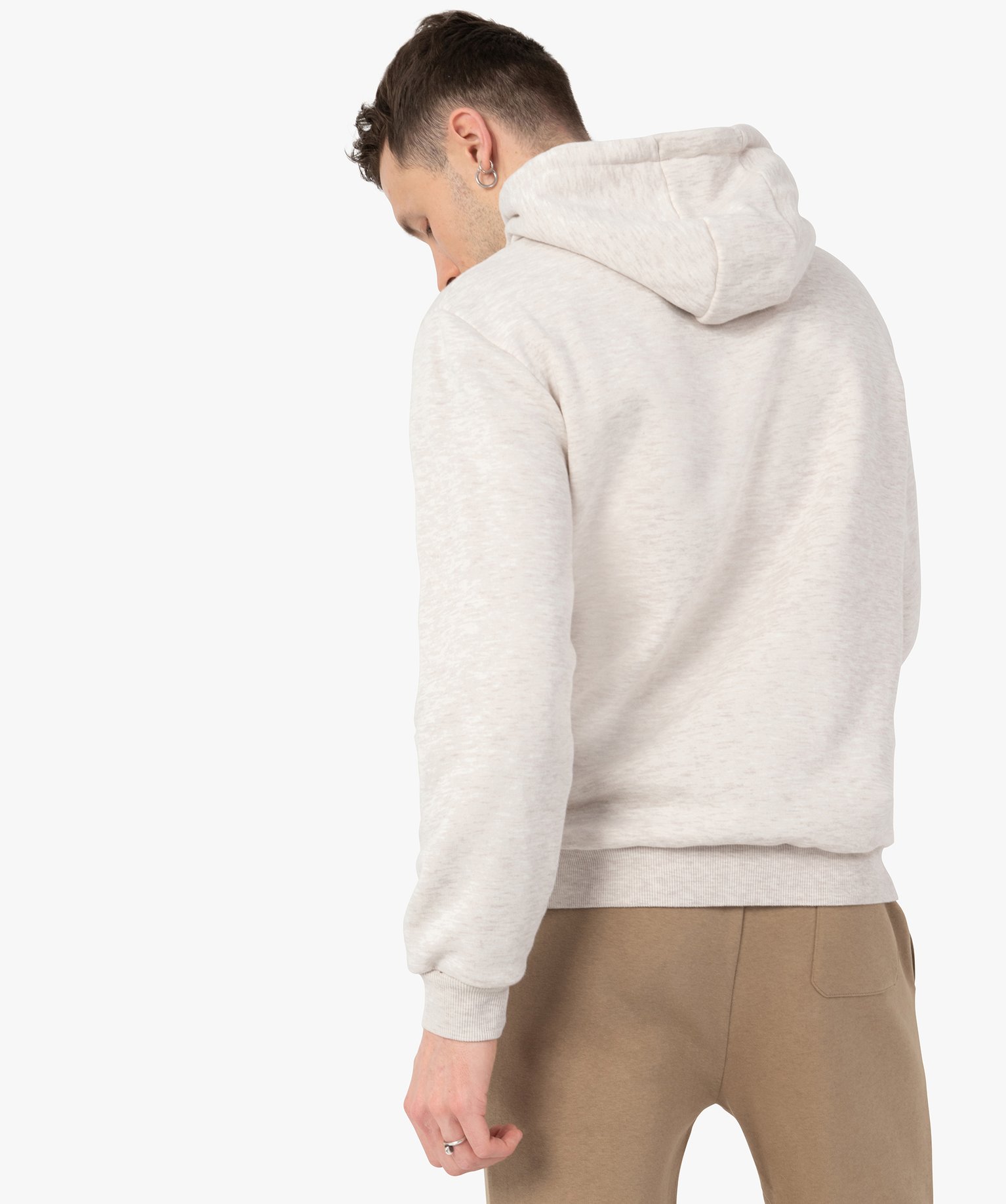 Sweat homme à capuche avec motif statue grecque beige | GEMO