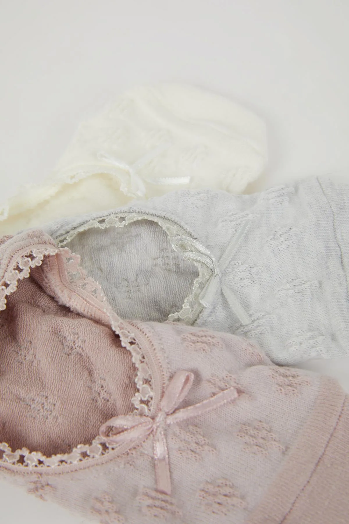 DeFacto  3-teiliges Ballerinasocken-Set aus Baumwolle mit Applikationen für Damen – B6057axns