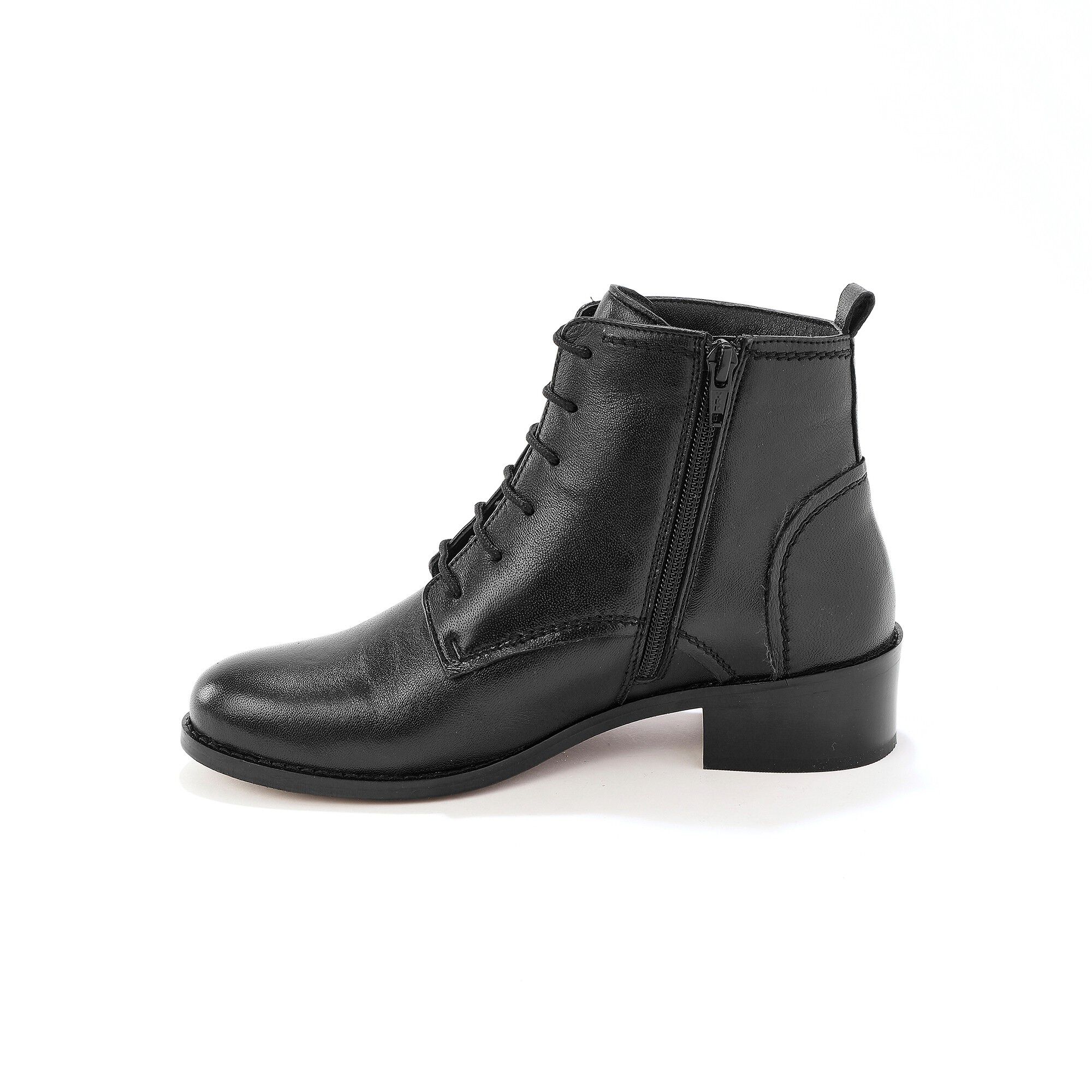 Bottines en cuir confort à lacets
