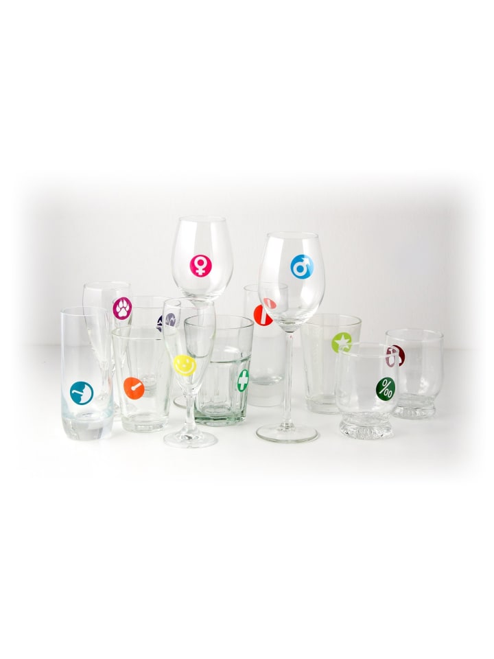 Fackelmann 12 Glasmarker, 22,6x0,5x11,6 cm günstig kaufen onesize