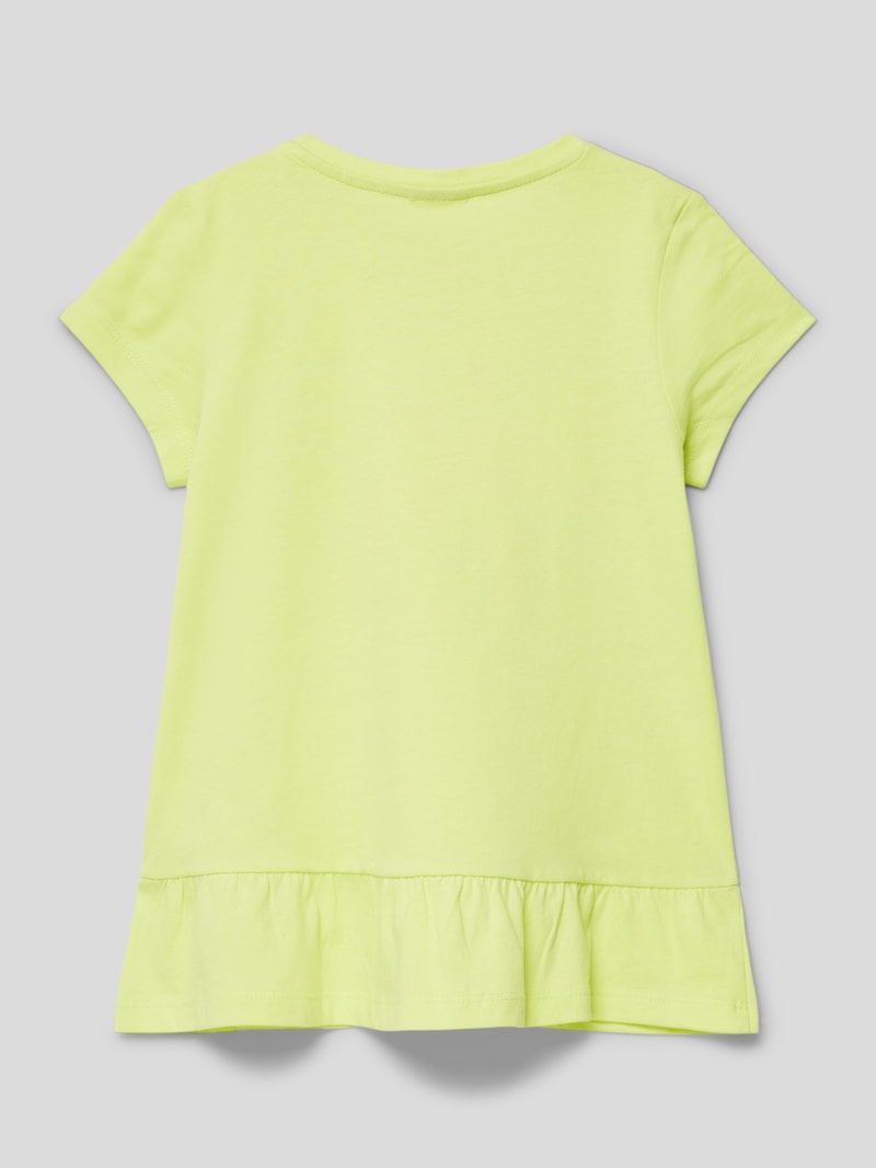 T-Shirt mit Statement-Print in hellgelb