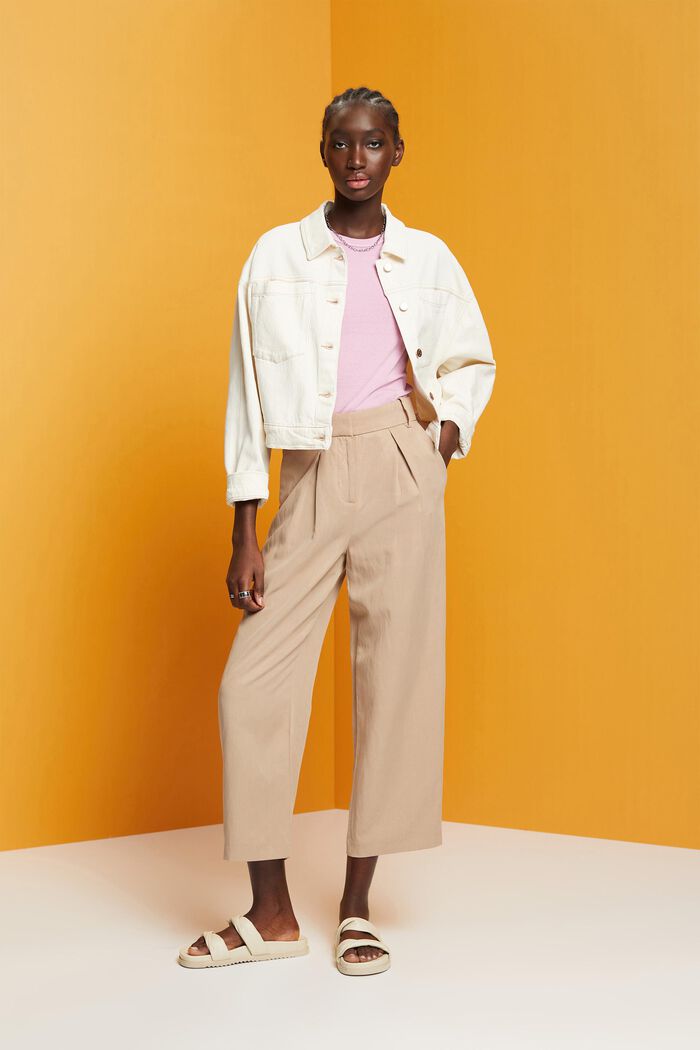 Oversize Jeansjacke in Cropped-Länge