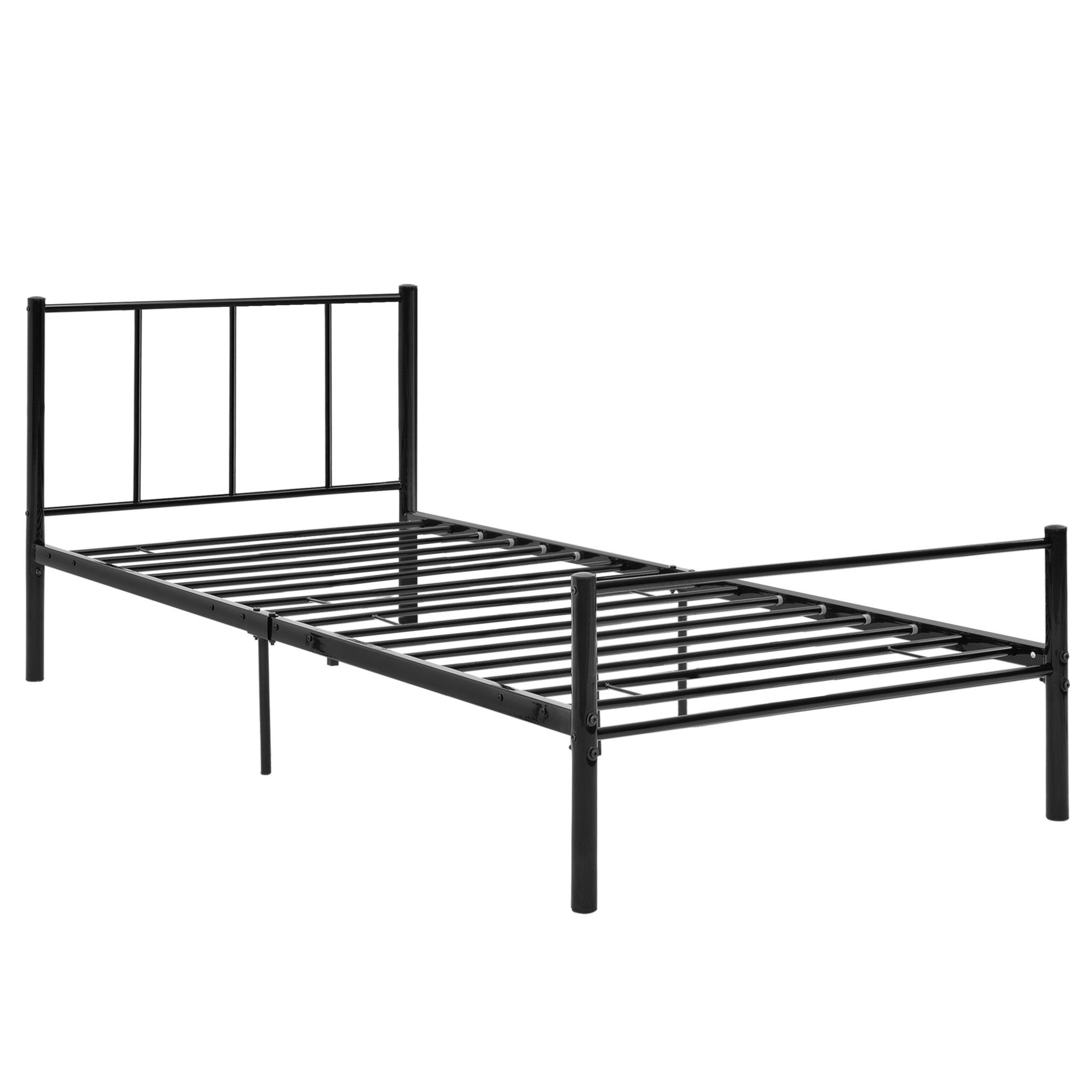 en.casa Metallbett, Laos - Schwarz - in verschiedenen Größen