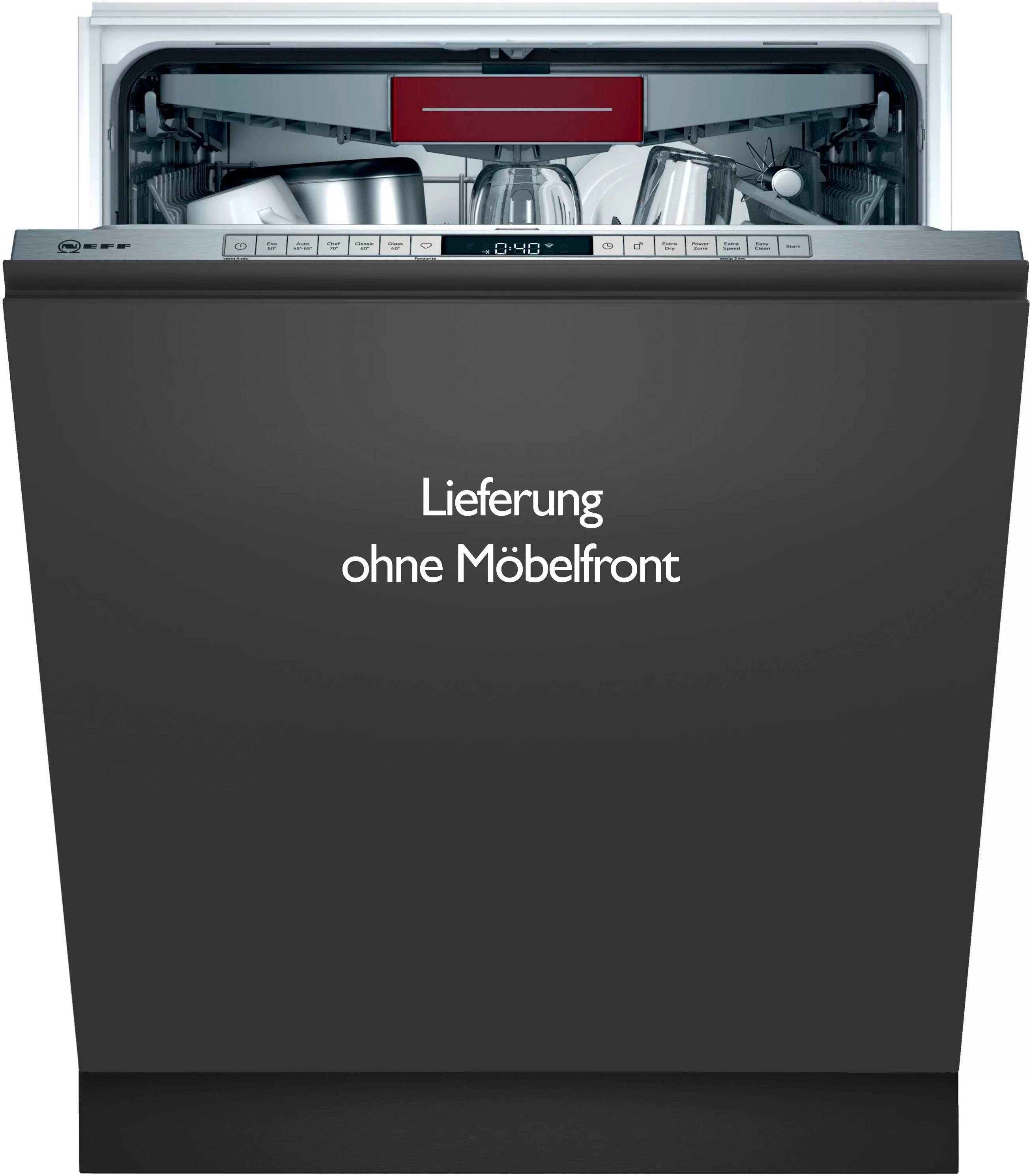 NEFF vollintegrierbarer Geschirrspüler, S155ECX05E, 13 Maßgedecke