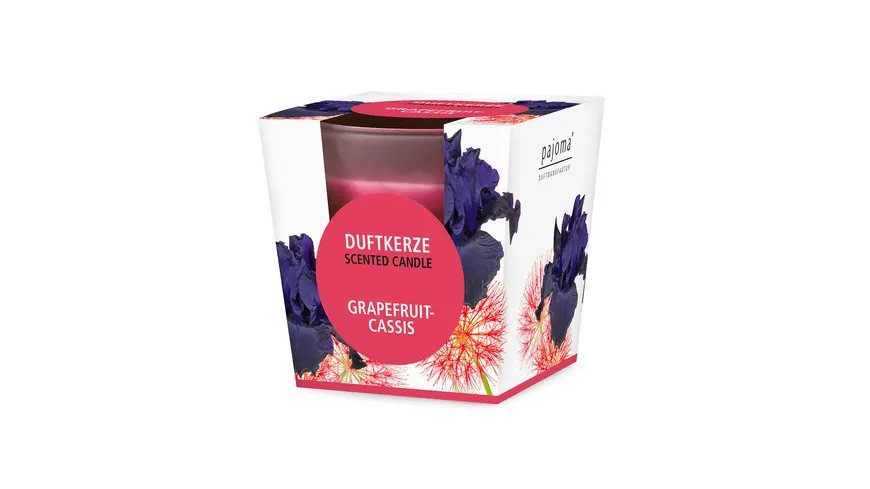 pajoma Duftkerze im Glas Grapefruit-Cassis rot