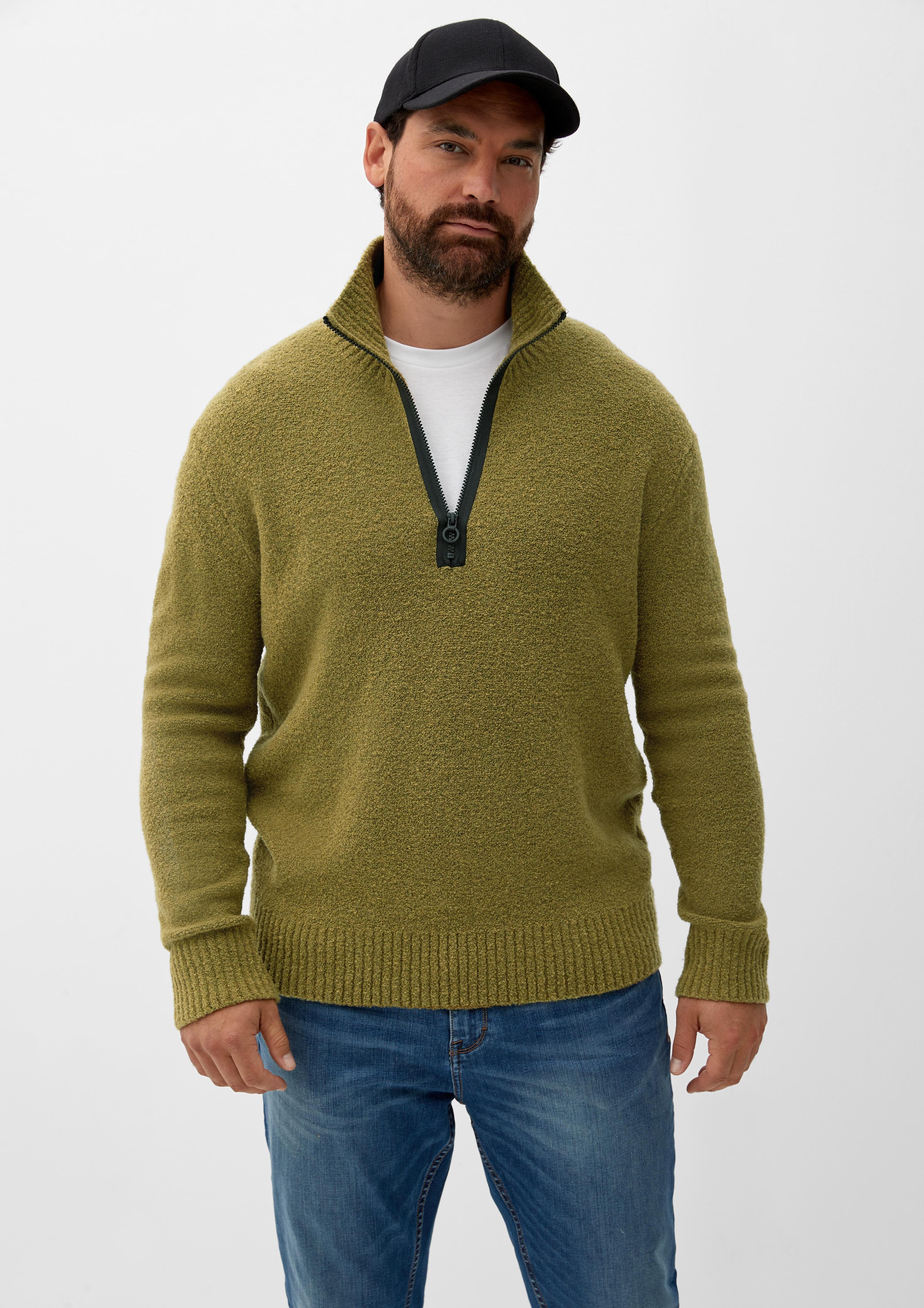 Bouclé-Troyer im Wollmix  2124601-7711