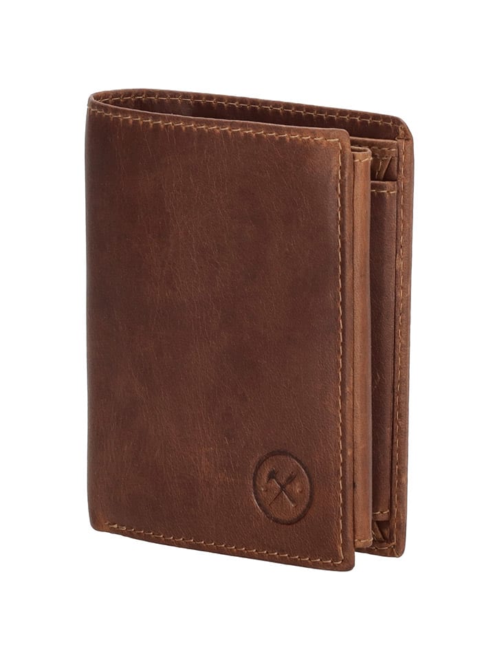 HIDE & STITCHES Leder-Geldbörse in Hellbraun - (B)10 x (H)8 x (T)1,5 cm günstig kaufen onesize
