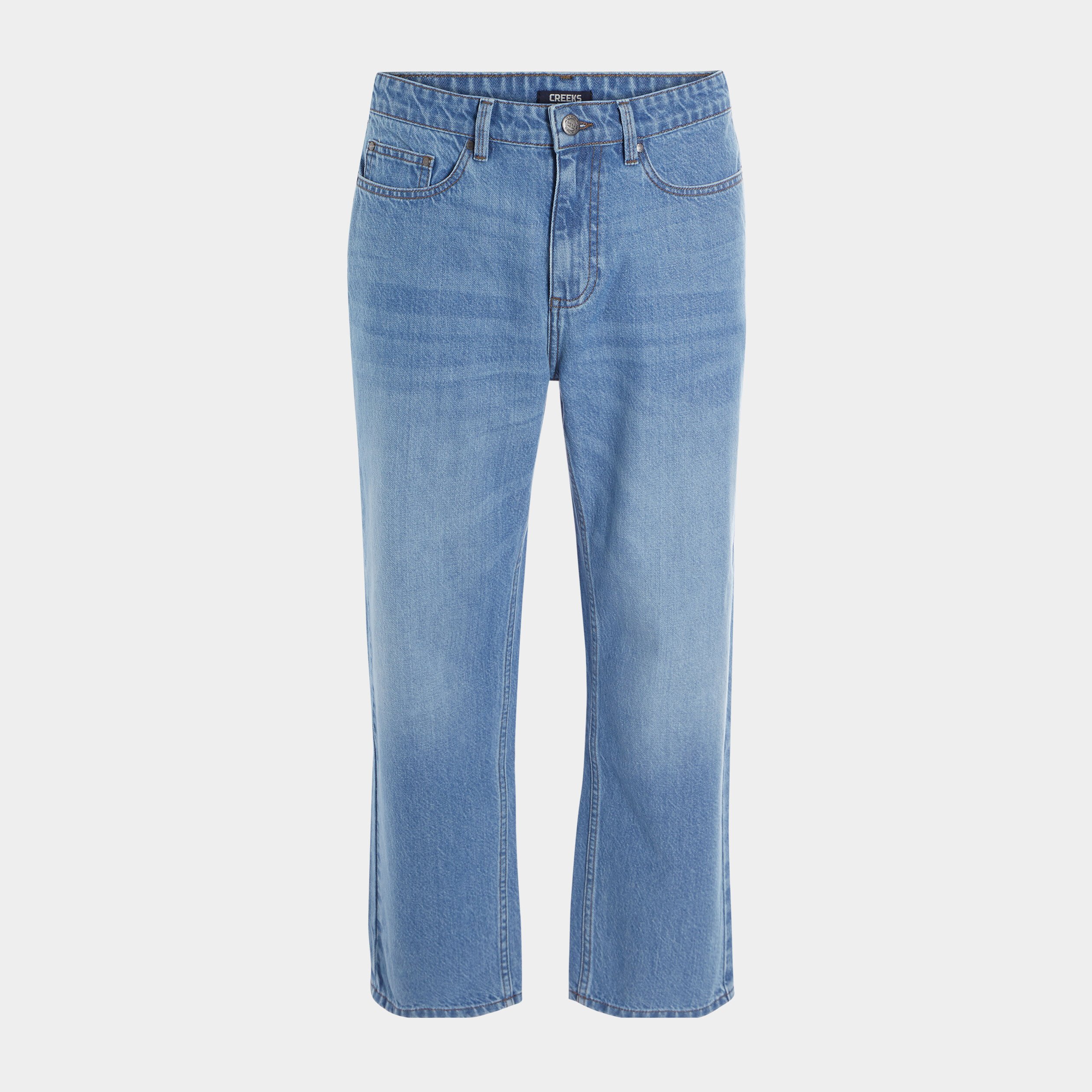 Jeans relaxed Creeks denim triple stone garçon | La Halle