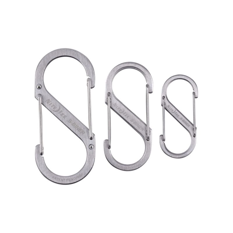 Nite Ize S-Biner Dual Carabiner \/2 \/3 \/4 SS Stainless SB234-03-11