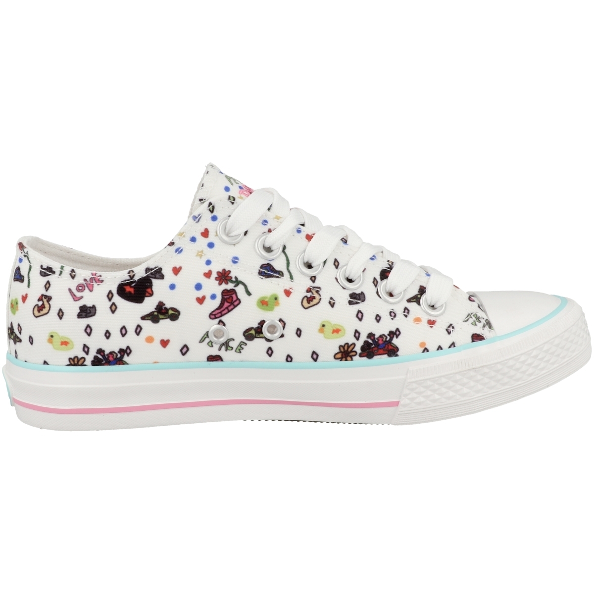 Dockers by Gerli 38AY696 X Art Limited Edition Sneaker Low weiss