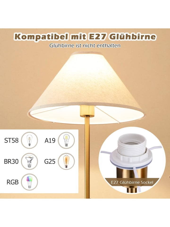 COSTWAY Stehlampe 162cm in Gold günstig kaufen onesize