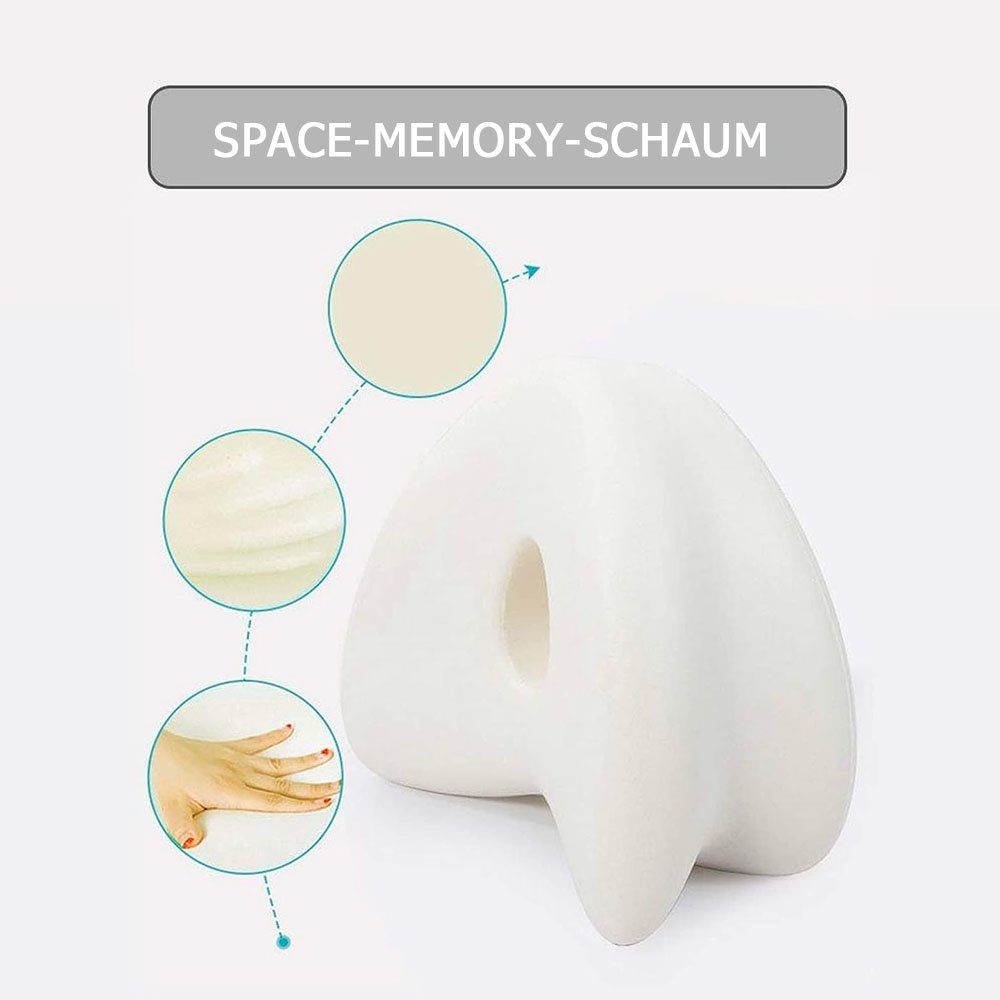 Sarfly Seitenschläferkissen Orthopädisches Kniekissen Leg Pillow Knie-Kissen, für optimale Unterstützung Entlastung, 1-tlg., von Hüft Rücken Knie-Schmerzen Schwangerschaft, Für Seitenschläfer Memory Schaum Seitenschläferkissen