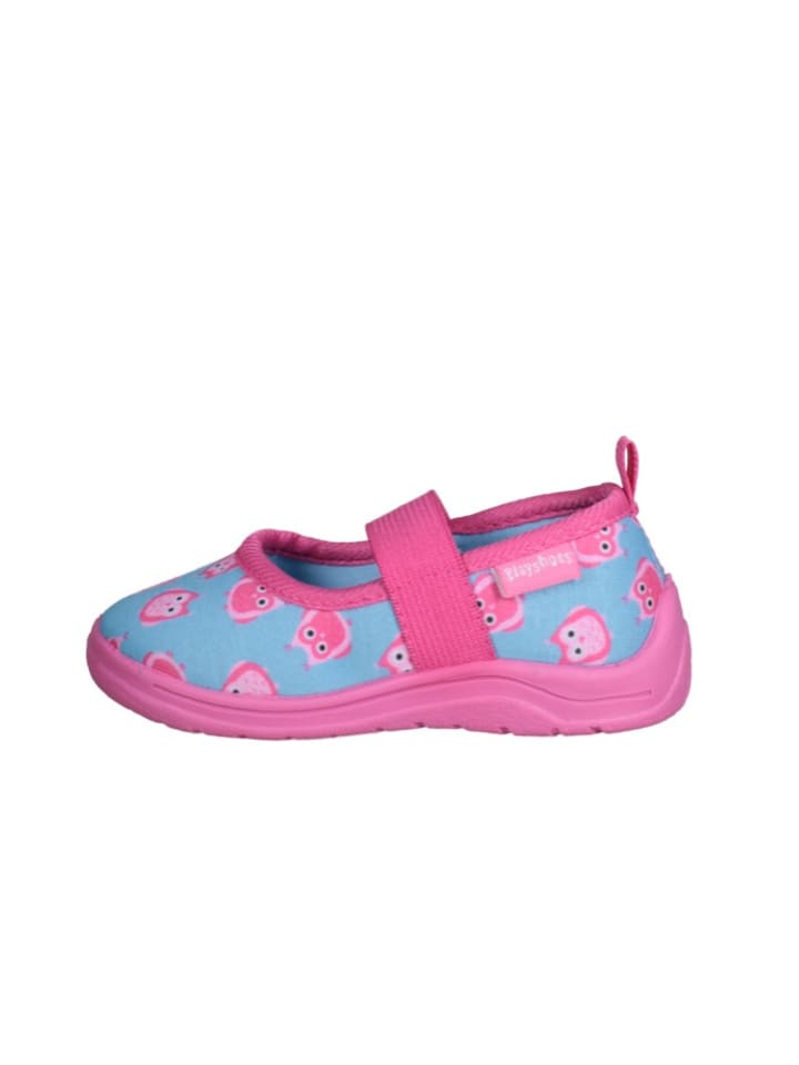 Playshoes Hausschuh Eulen in Türkis günstig kaufen