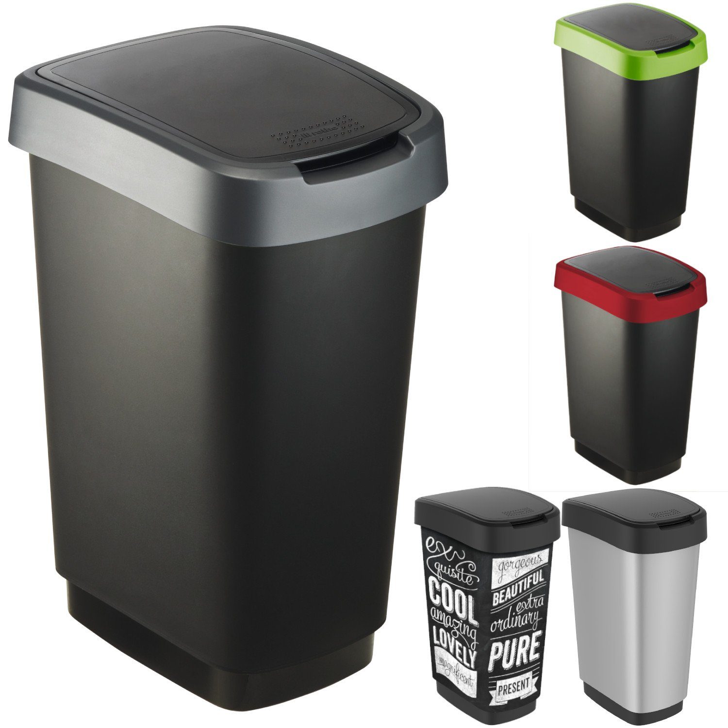 ROTHO Mülleimer Swingeimer 25 l TWIST