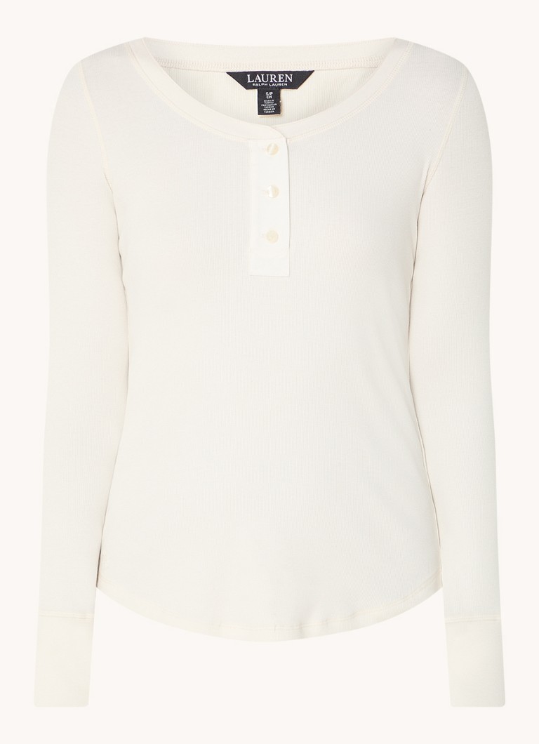 Ralph Lauren Rib-knit long-sleeved shirt with round neck