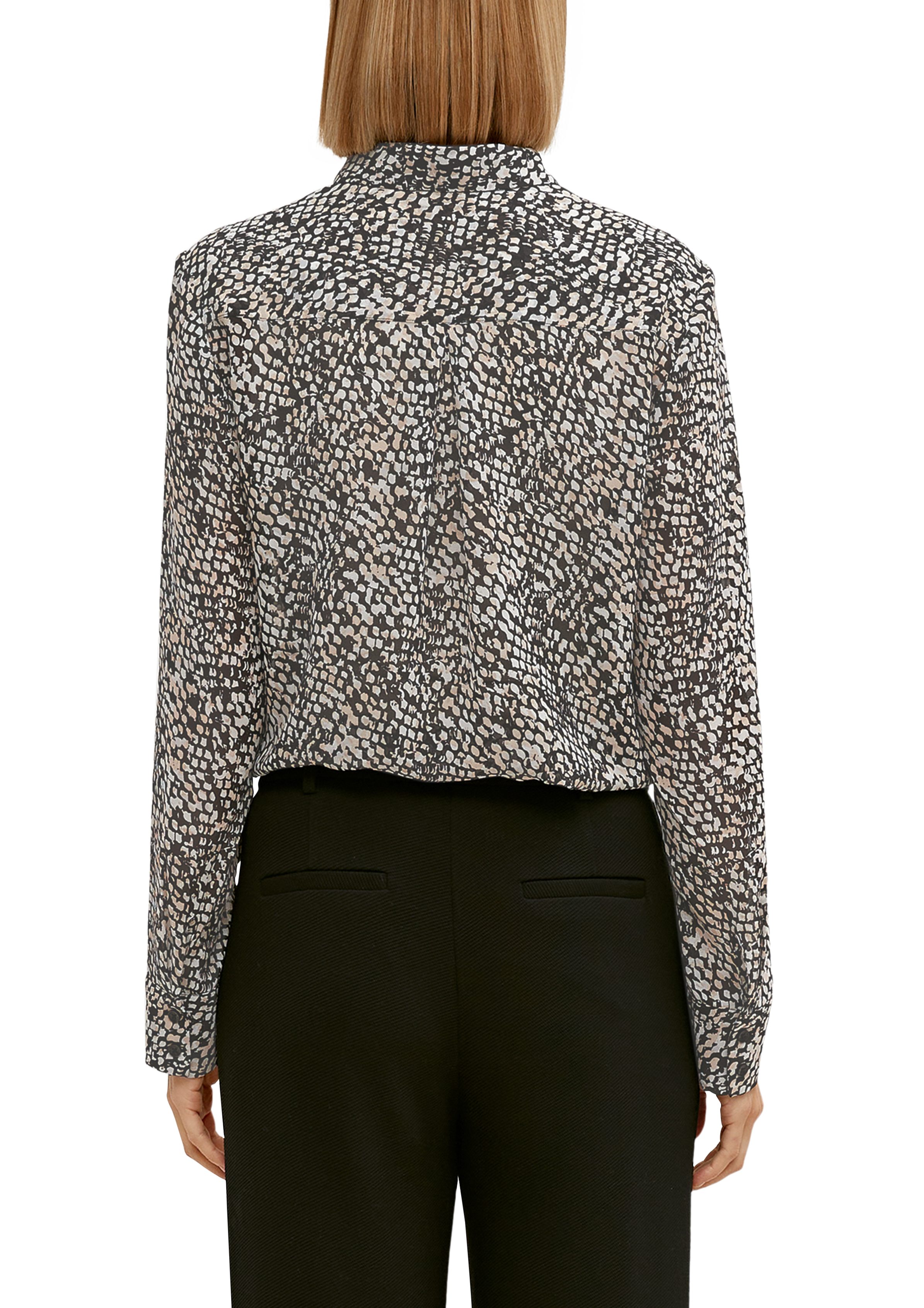 Comma Langarmbluse Longbluse im Loose-Fit