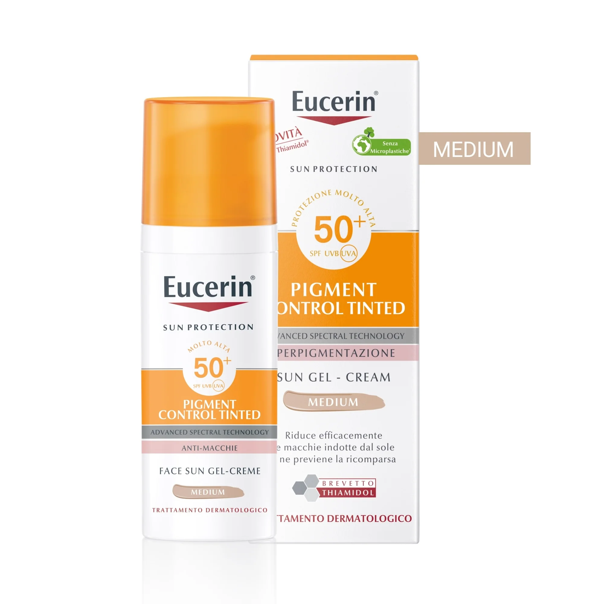 Gel-crema facial con color y protección solar para el control de la pigmentación SPF50+ - Protector solar facial de alta protección, crema facial con color anti-imperfecciones