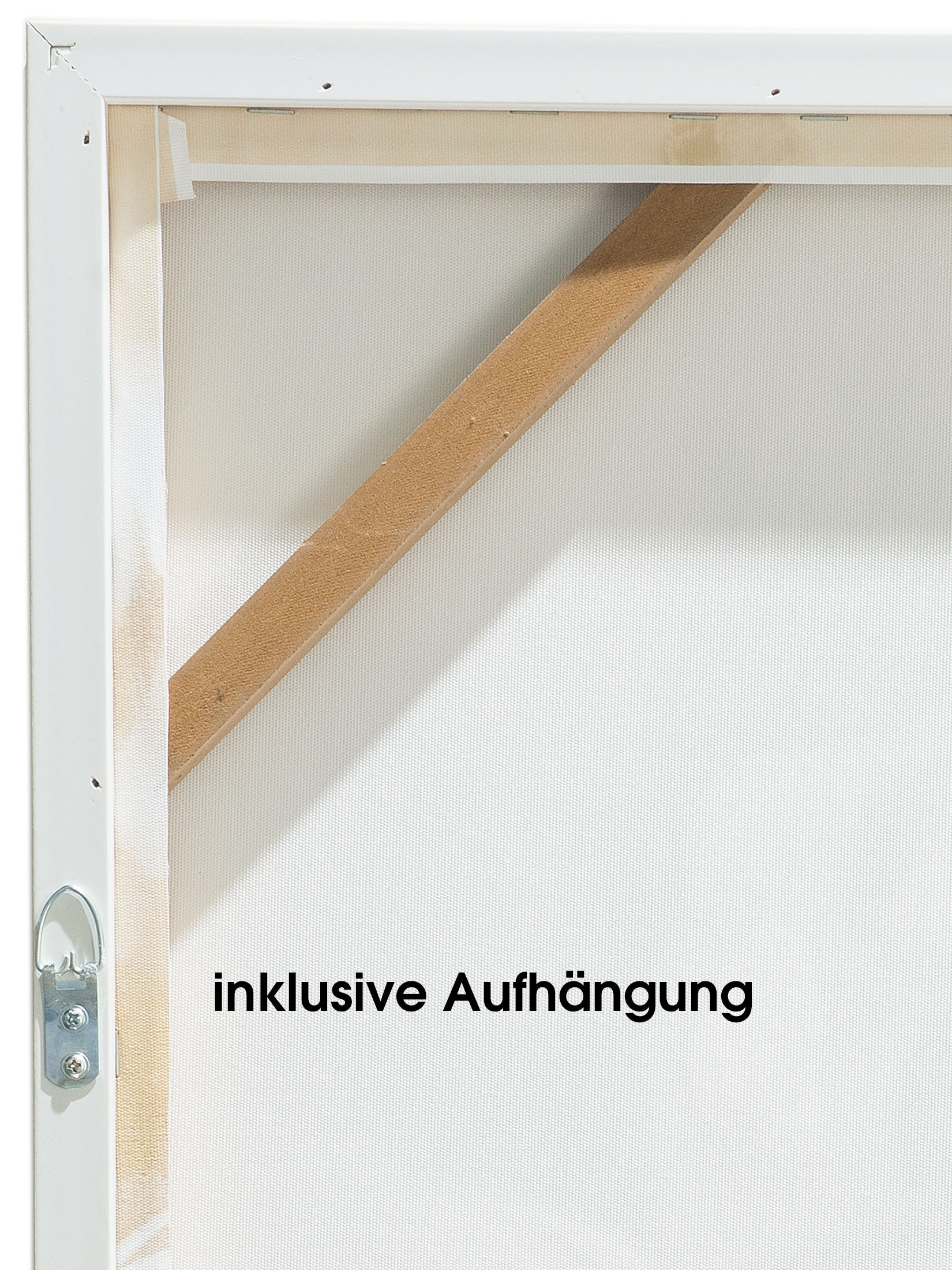 Oana Leinwand-Druck-handbemalt, Beige