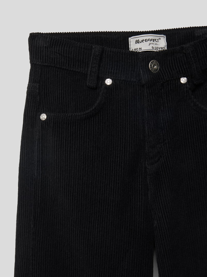 Cordhose mit Knopfverschluss Modell 'NORMAL' in schwarz