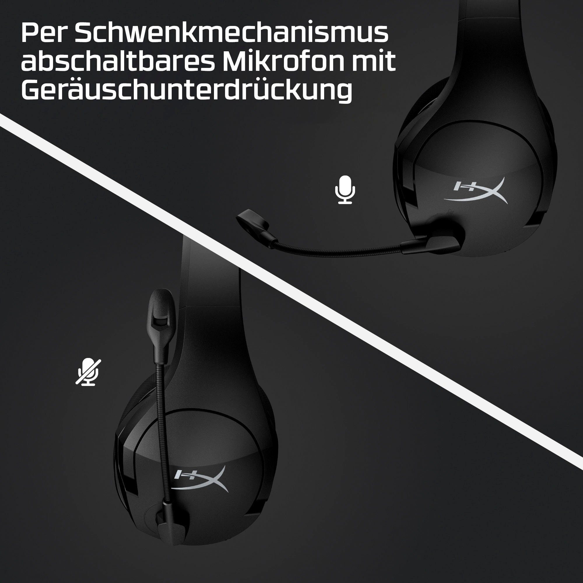 HyperX Cloud Stinger Core 7.1 Wireless Gaming-Headset (Rauschunterdrückung, Stummschaltung, Wireless)