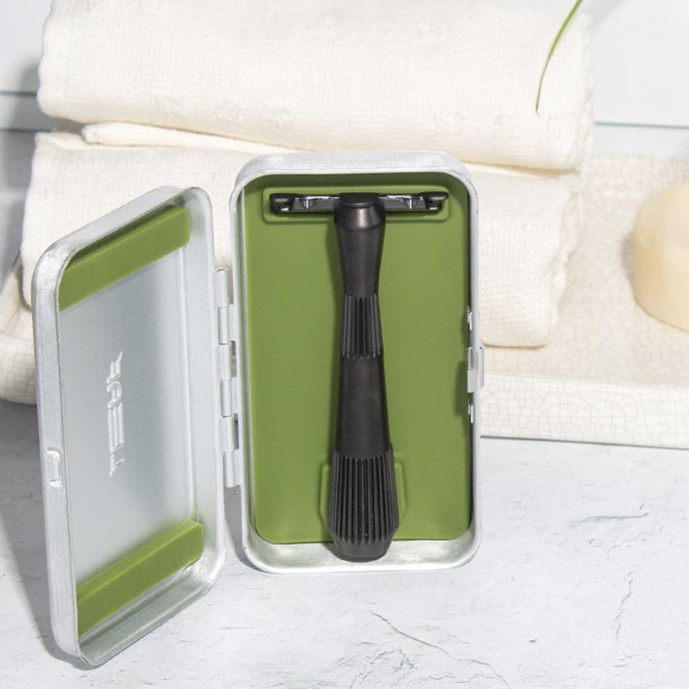 Leaf Shave Twig Travel Case Silver