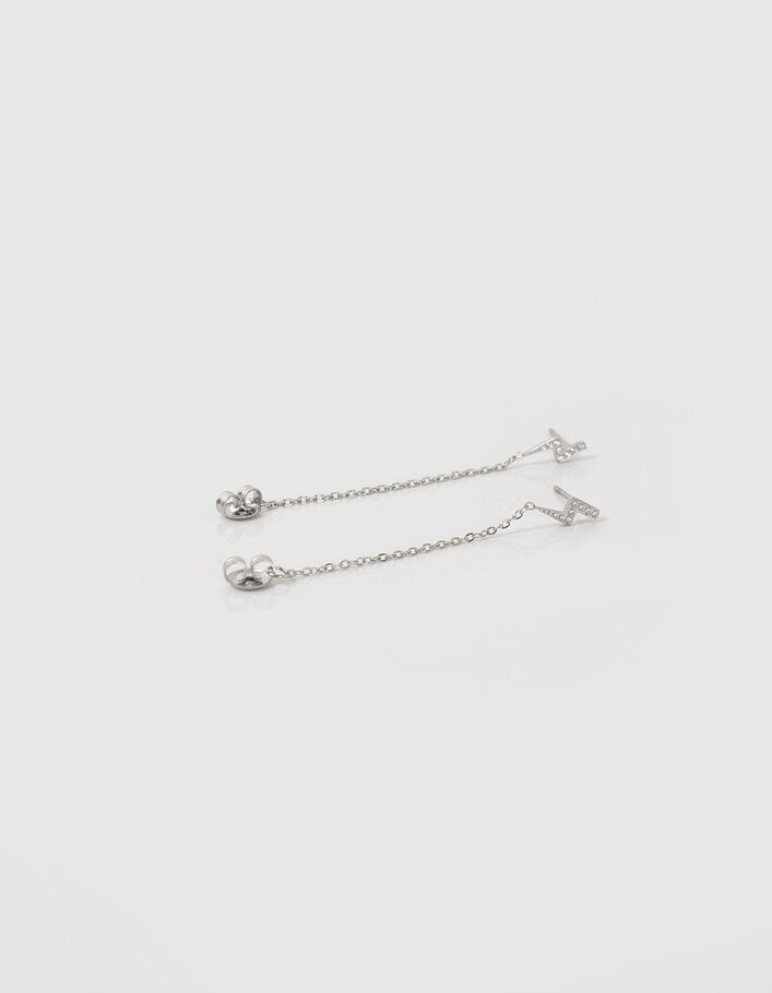 Boucles d'oreilles éclair et chaîne rock Femme