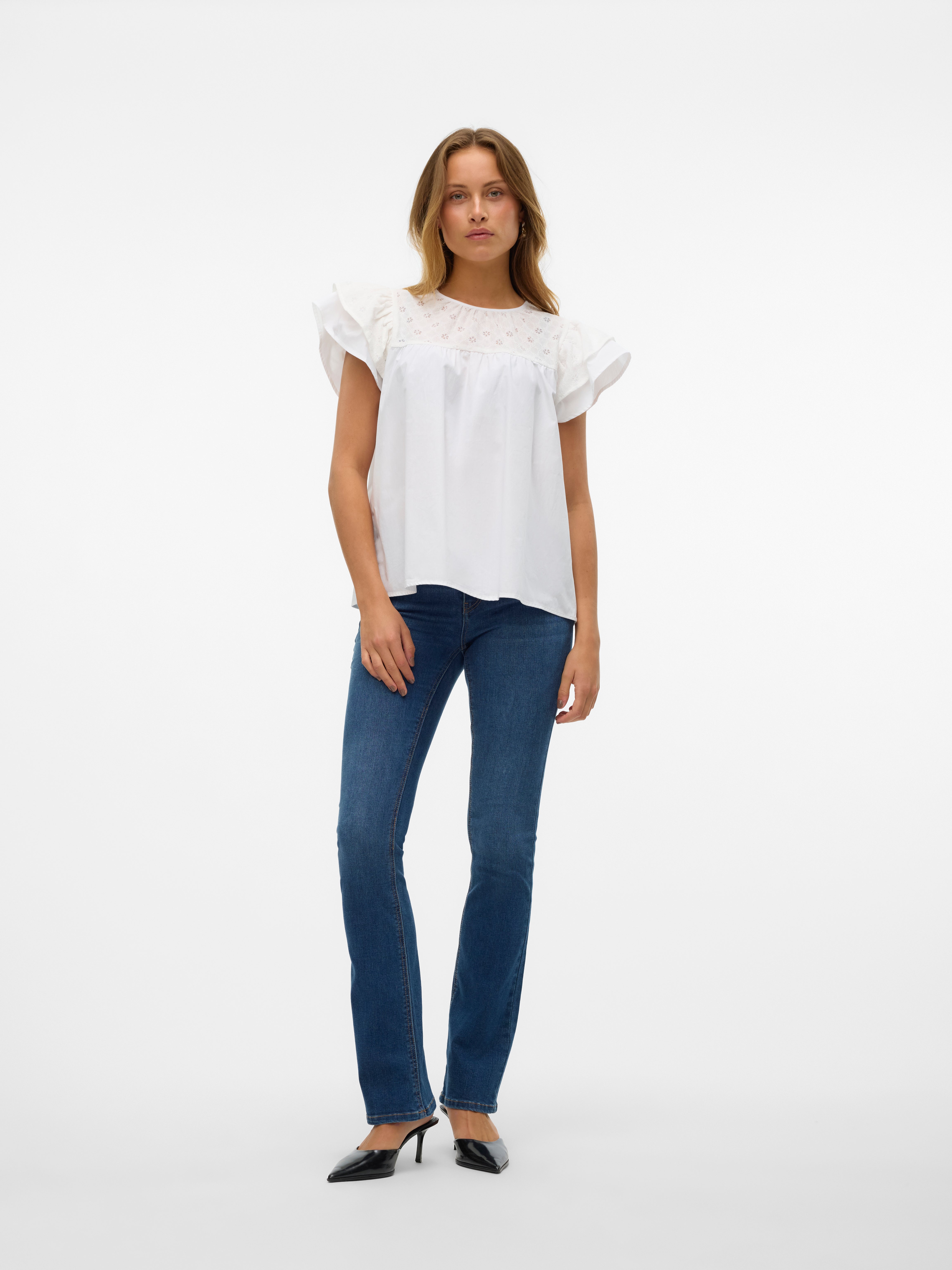 VMSYLVIA Niedrige Taille Ausgestellt Jeans