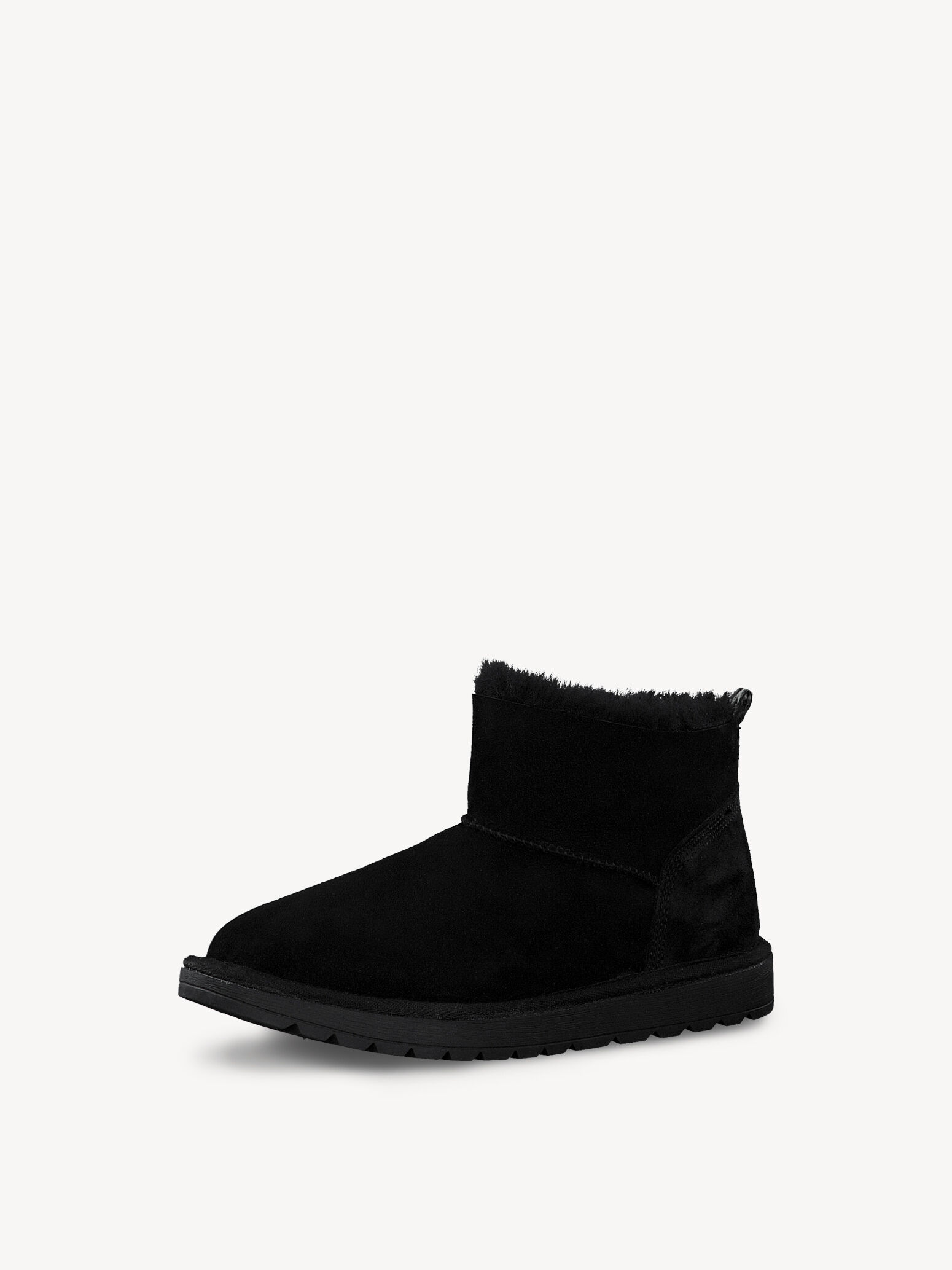 Bottine en cuir - noir doublure chaude