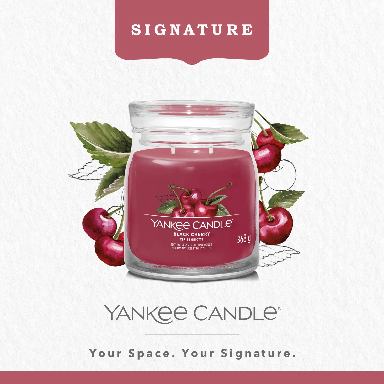 YANKEE CANDLE Medium Jar Sour Cherry