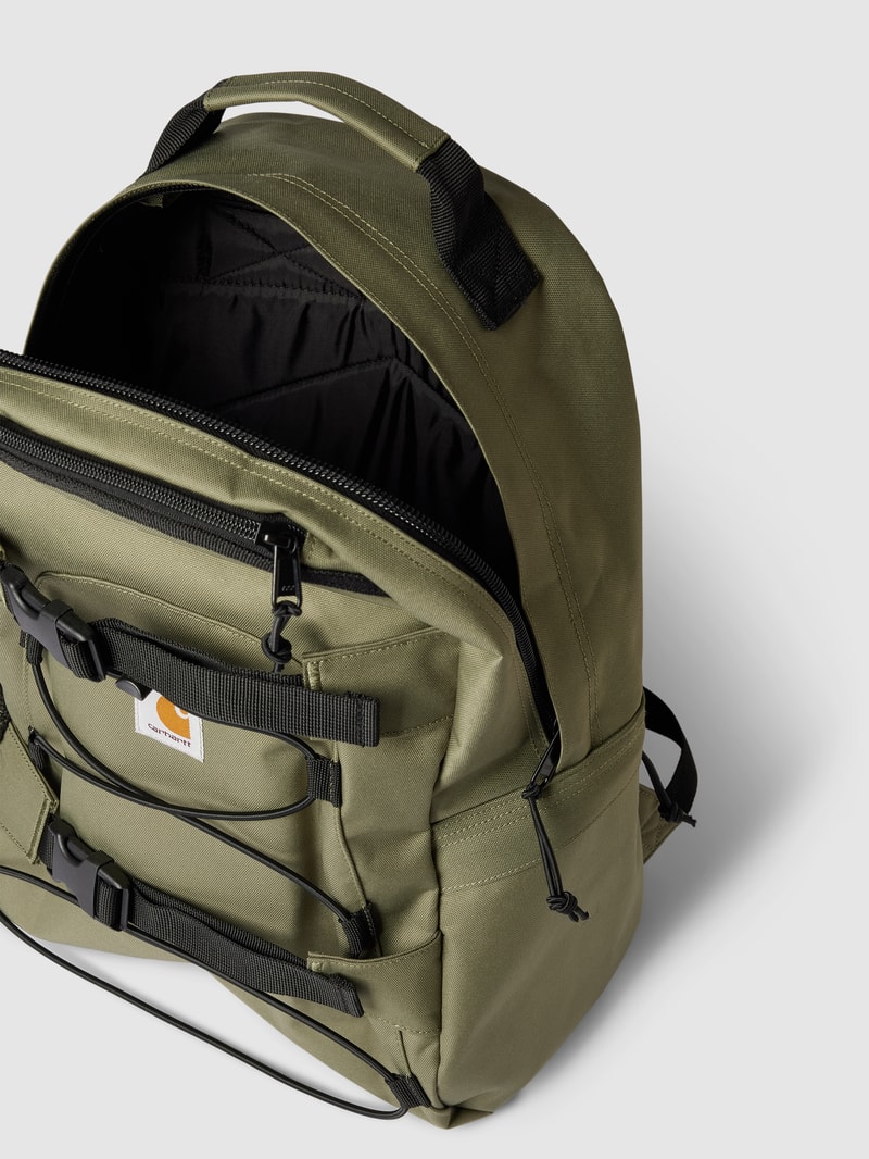Rucksack mit Label-Detail Modell 'KICKFLIP' in grün